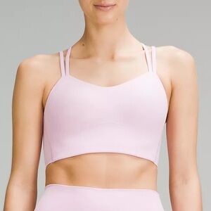 New Lululemon Like a Cloud Ribbed Longline Bra Light Support, B/C Cup Vitapink